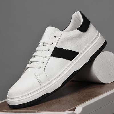 Mode 2024 Nouvelle Arrivée Chaussure Homme Respirante Chaussures de Skate Homme Cuir Véritable Mocassins Homme Baskets d'Extérieur Respirantes Chaussures Décontractées Homme