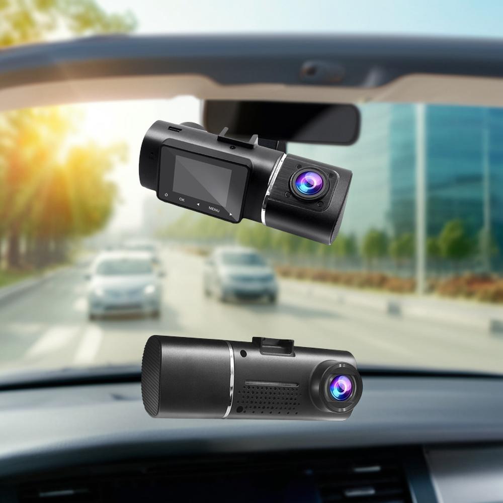 1.5 Inch Screen Dual Lens Dash Cam 1080P Interior Exterior Car Recorder 24H Parking Monitor Black Box Video Recorder 1 Year
