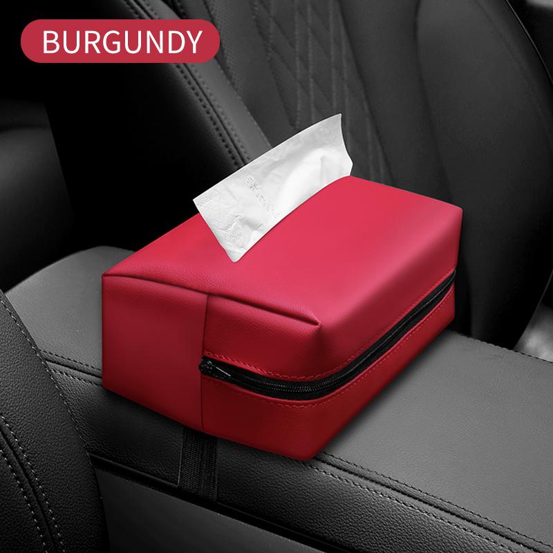Chair back hanging car interior decoration supplies leather tissue box creative car supplies tissue cover drawer box tissue bag