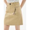 ELLE Women's Khaki A-Line Workwear Skirt