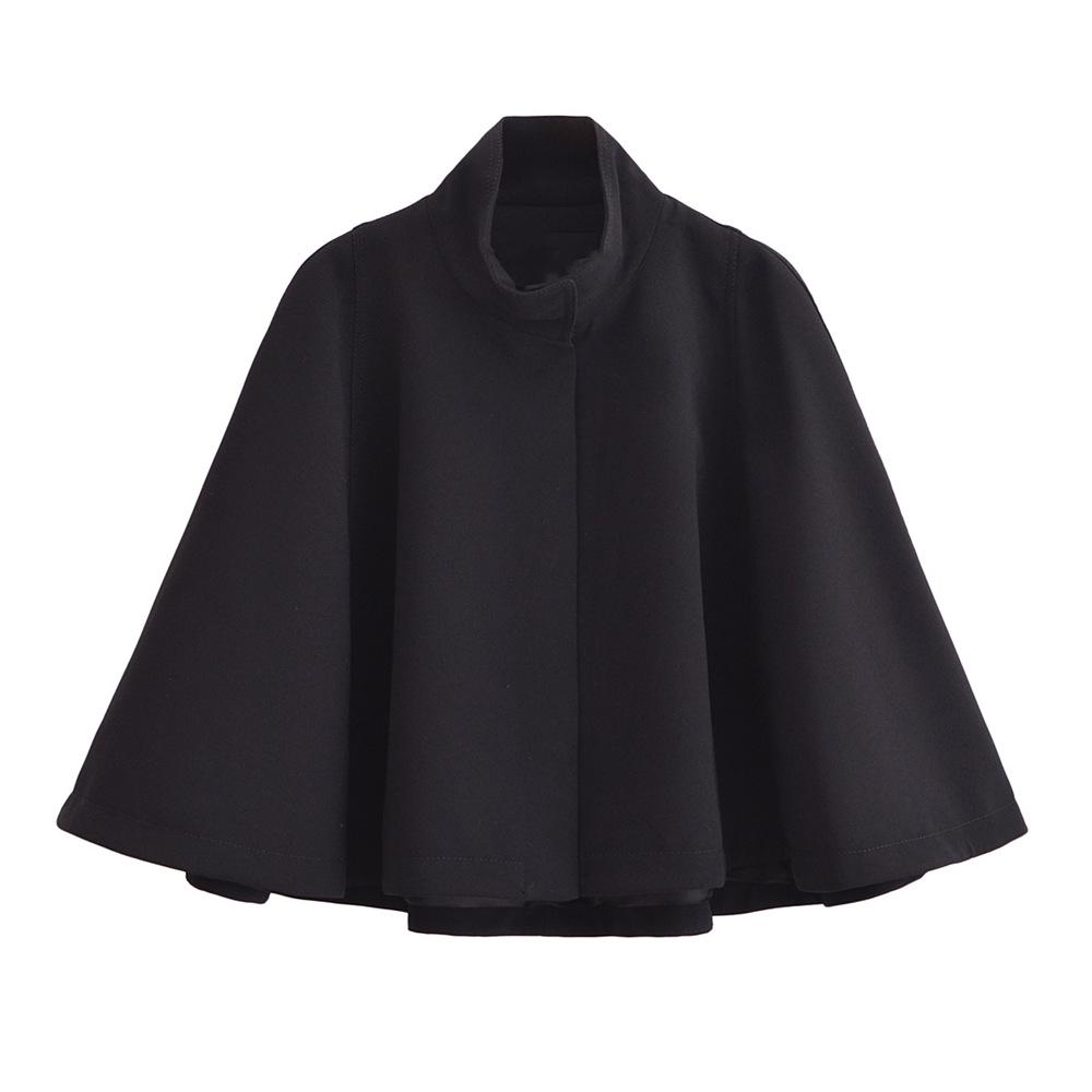 

Women s 2024 Autumn/Winter Long-Sleeve Cape with Pocket Detail L чорний