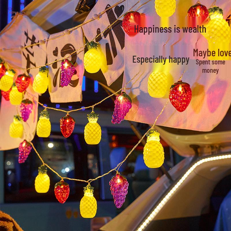 LED String Lights for Fruit Stall, Camping, Parties, and Night Market Decoration
