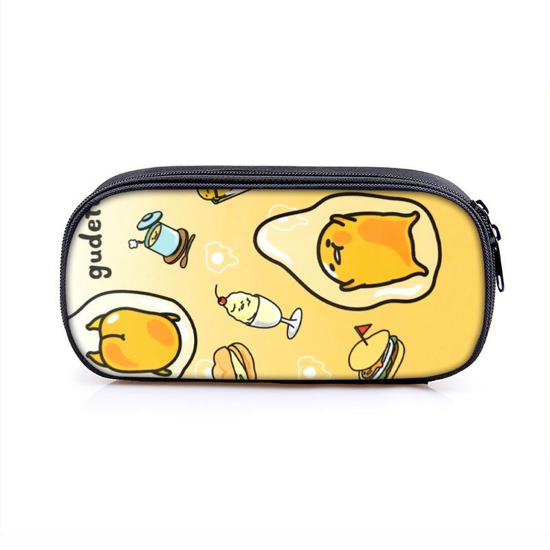 Gudetama Lazy Egg Cartoon Pen Bag With Large Capacity For Kids Students School Supplies