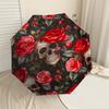 1pc Skulls Roses Pattern Umbrella Design Automatic Opening and Closing Umbrella, High-quality Travel Umbrella,  c1128161