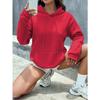 Damen Kapuzenpullover Langarm Lockerer Schnitt Einfarbige Lässige Pullover-Oberteile