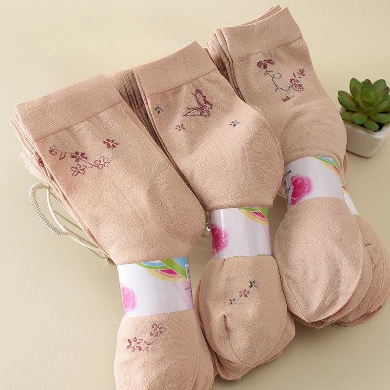 10 Pairs of Thin Short Stockings for Middle-aged and Elderly People, with Loose Joints, Anti-slip, Breathable and Anti-hooking, Followed By Stockings
