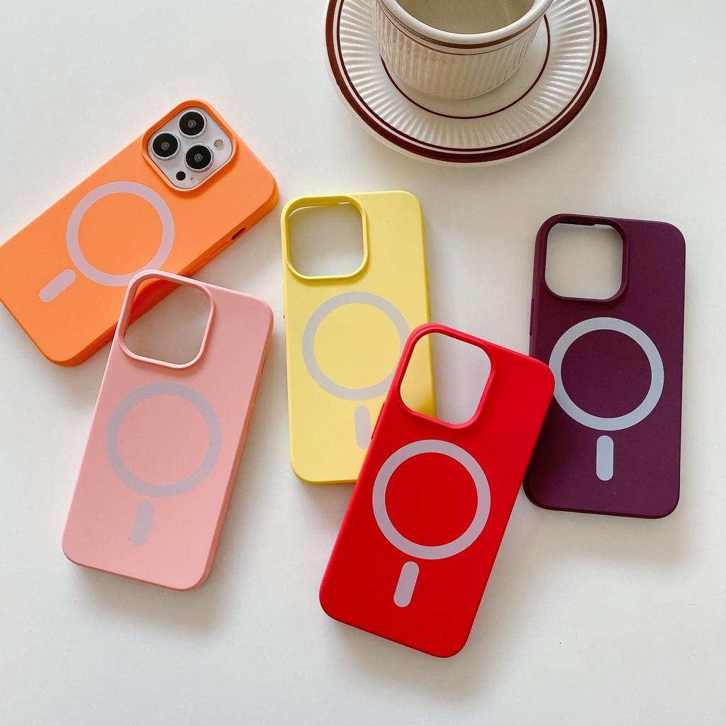 Suitable for Apple 16promax Liquid Silicone Magnetic Phone Case IP15 Imitation Original Liquid Large Hole 13 Protective Case