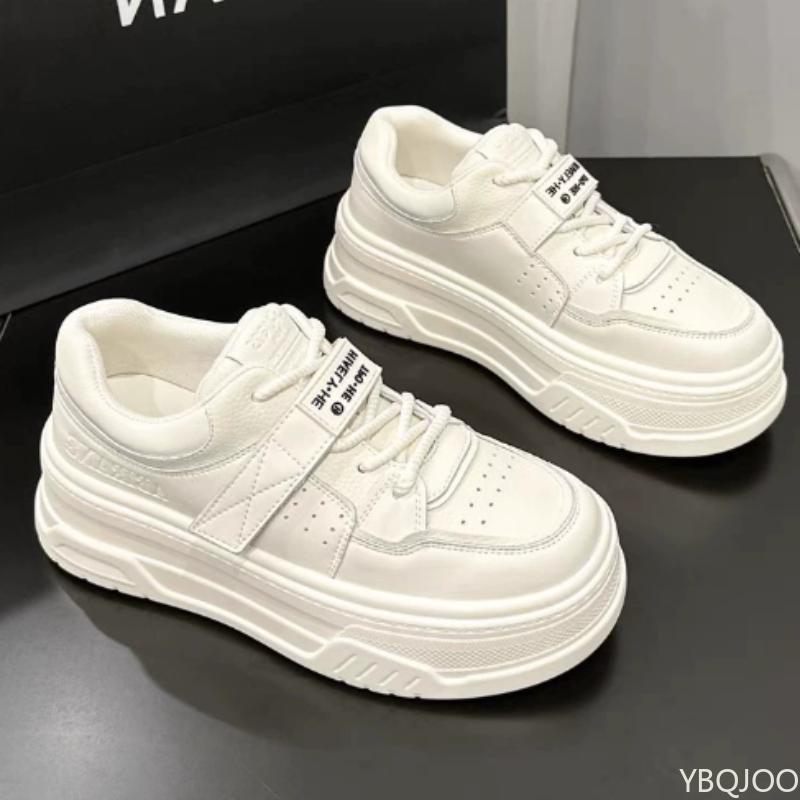 new women's thick soled versatile casual board shoes white  spring casual simple comfortable height increasing women's s