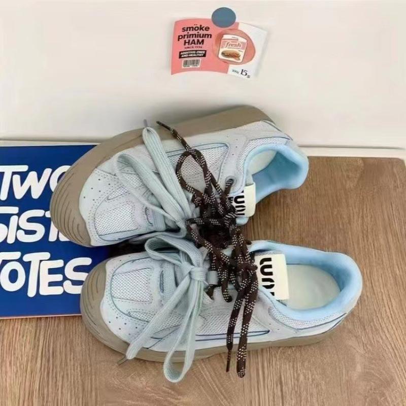 Fashion Women's Sneakers 2025 Spring and Autumn Fashion Thick Cotton Root Roll Forrest Gump Casual Moral Training Shoes Women's Shoes