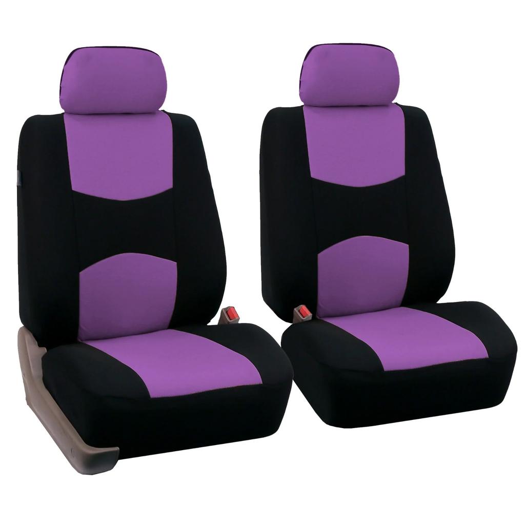 Universal Flat Cloth Car Seat Cover Non-slip Design Front Set