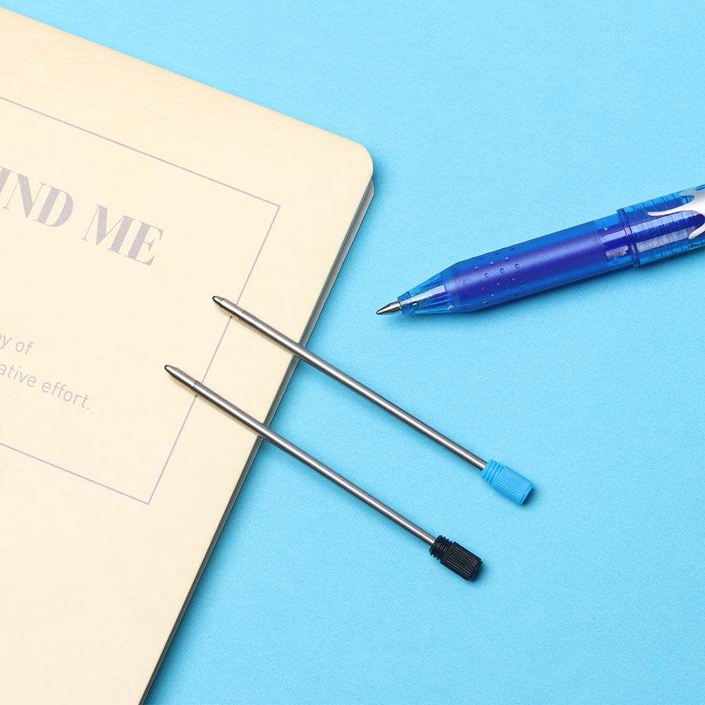 10Pcs/lot Blue/Black Color Ink Ballpoint Pen Refills Metal Pen Medium Nib Core Cartridge Core Ink Recharge Blue/Black Ink 7cm