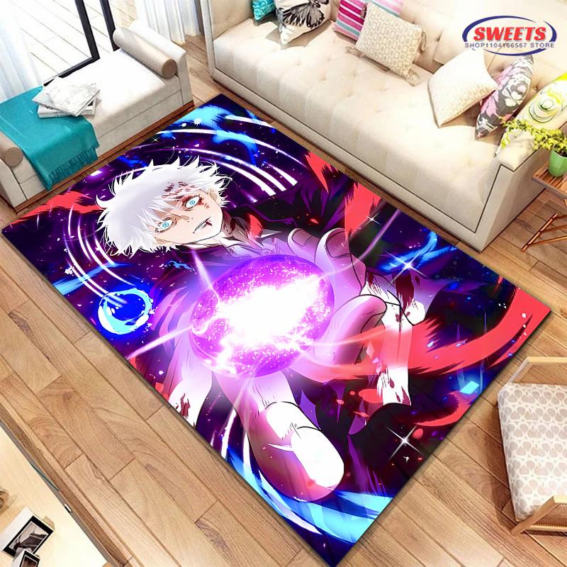 New Shelves ! Jujutsu Kaisen Gojo Satoru Carpet, Living Room Bedroom Office Kid's Room of Choice, Non-slip Machine Washable Mat