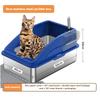 Stainless Steel Cat Litter Box Enclosed Large Cat Toilet Deodorizing Easy To Clean Pet Supplies Anti-corrosion Cat Bedpans