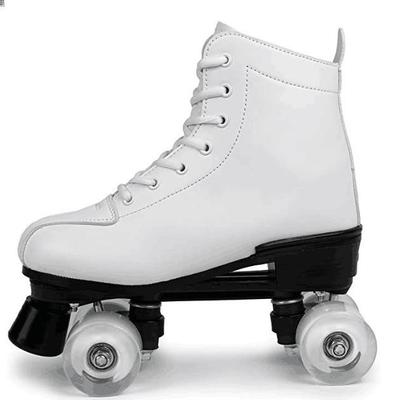 Flashing Double Row Roller Skates for Adults & Kids: Men's and Women's Four-Wheel Skates