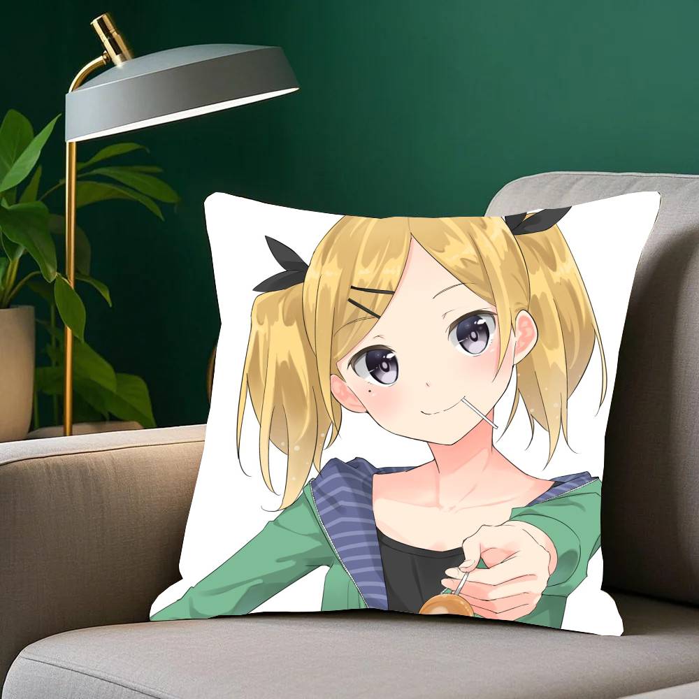 Anime S-SHIROBAKO Pillow Case Home Decor Throw For Sofa Bed Car Room Decor Gift Idea