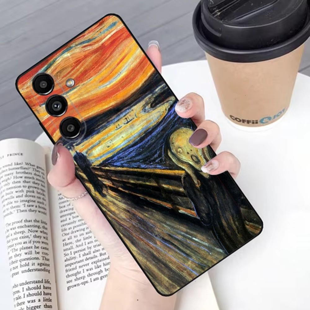 

Art E-Edvard Munch Paintings Phone Case For Samsung S 25,24,21,22,23,30,20,Ultra,Plus,Fe,Lite,Note,10,9,5G Black Soft Samsung S24