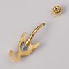 Copper Gem Navel Piercing Zircon Shiny Body Jewelry Fashion Crystal Ball Belly Button Rings  Men
