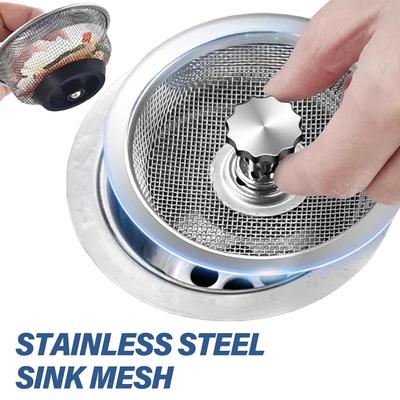Kitchen Sink Filter Plug Basin Stainless Steel Sink Sewer Mesh Strainers  Bathroom Floor Drains Cover Hair Catcher Waste Tools