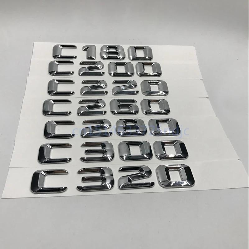 ABS For Mercedes-Benz C Class C180 C200 C220 C260 C280 C300 C320 Trunk Rear Emblem Badge Chrome Letters ZO7