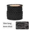 Reflective Rope 4mm Diameter 50m Windproof Guyline Heavy Duty Tent Cord Camping Accessory High Visibility Tarp Tie Down Cord