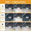 Solar Shed Barn Light Indoor Outdoor 244 LED Solar Pendant Light 5 Modes Solar Motion Sensor Light with Remote IP65 Waterproof