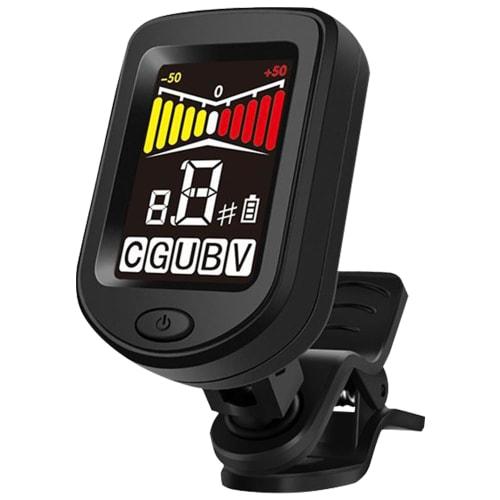 

High-Precision Clip-on Guitar Tuner with Auto-Off, Compact, Black