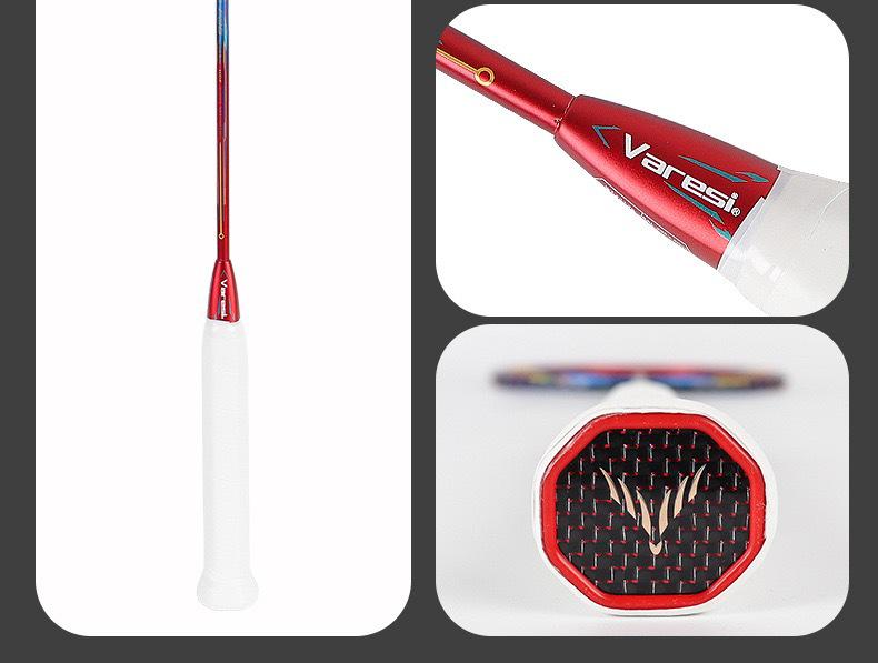 Ultra-light full carbon fiber badminton racket with high elasticity for college students.