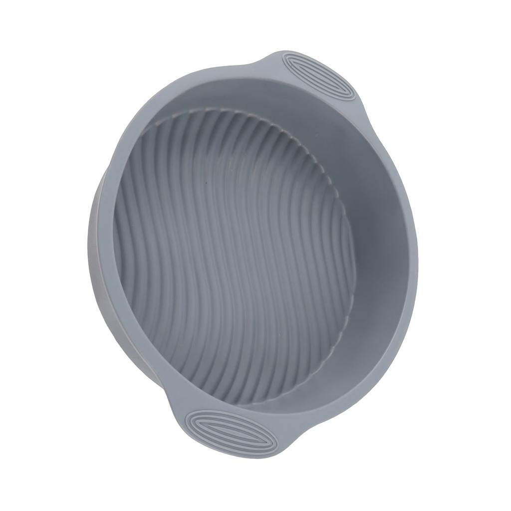 9 Inch Silicone Cake Mold Round Shape Various Baking Pan for Oven (Gray)