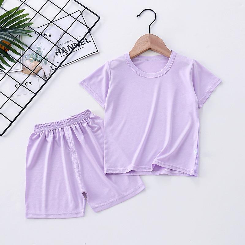 Children's Pajamas Modal Short Sleeved Suit Summer Pajamas Children's Clothing Waist Belly Protection Home Clothes