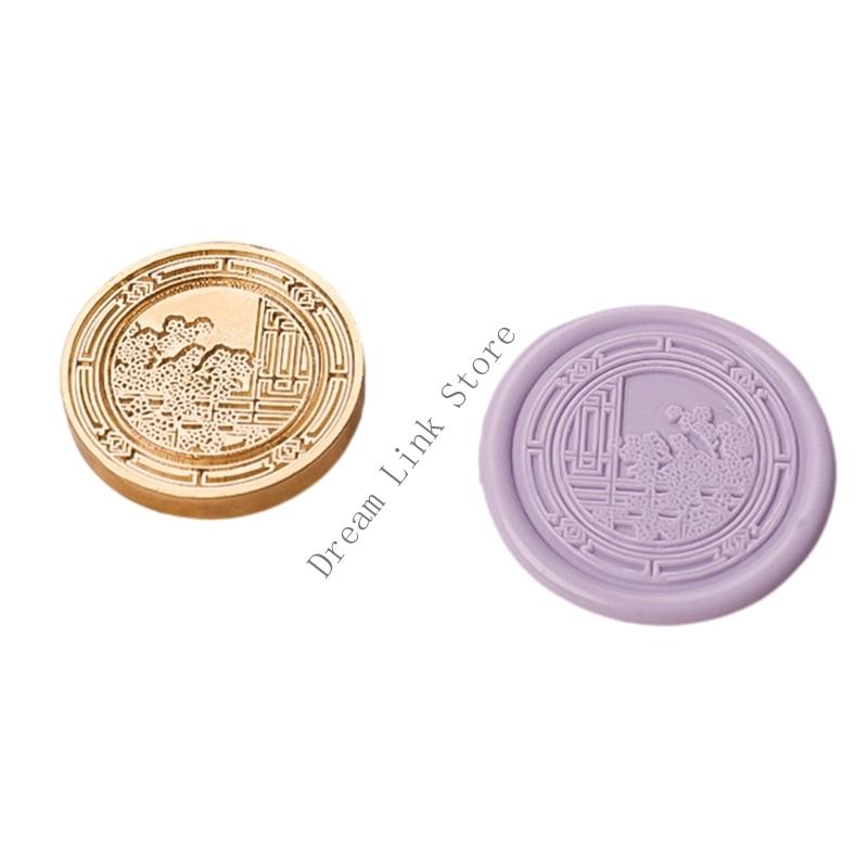 Antique Seal Stamp Head Embossed Wax Seal Stamp Metal Seal Stamp Head for Seal Letter Envelope Card Wedding Invitation