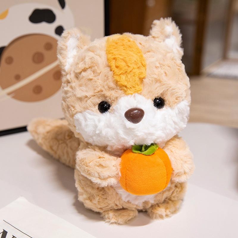 

Cute cute little fox doll plush toy little squirrel doll children soothing rag doll girl birthday gift 24cm