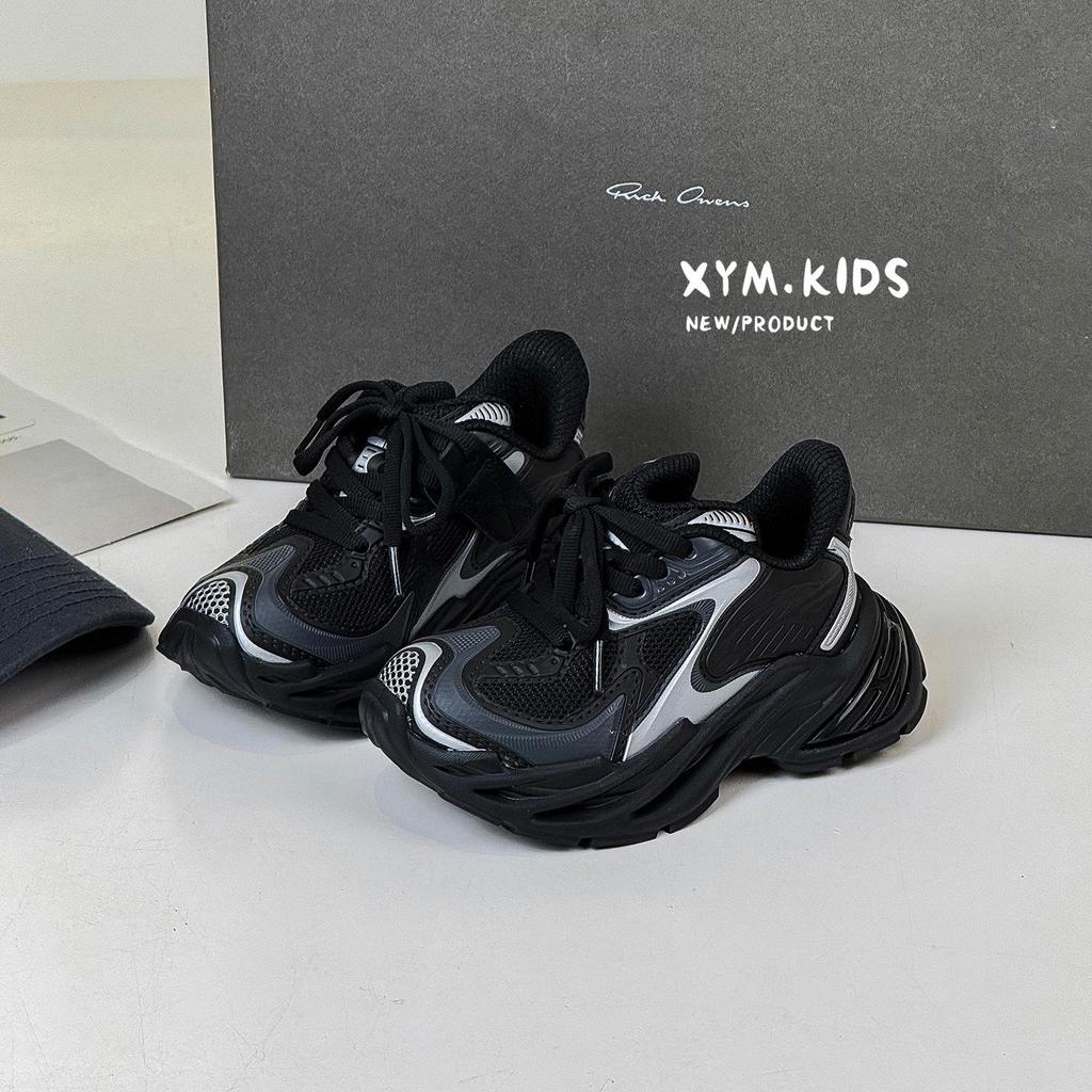 Spring 2026 Girls' Fashionable Lace Bow Trainer Shoes with Double Shoelaces