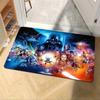 1pc STAR WARS Non-Slip Welcome Doormat - 100% Polyester Bathroom Mat with Iconic Characters & Spaceships Design, Hand Wash Onl