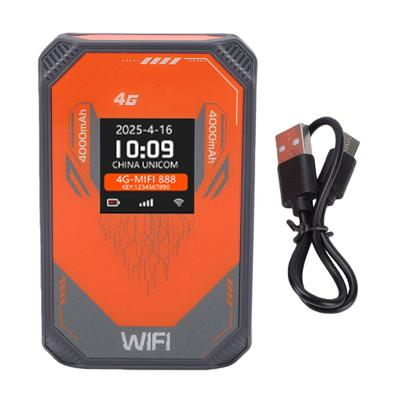 Router WLAN Mobile 4G Dispositivo Hotspot WiFi Portatile Batteria da 4000mAh Supporto Scheda SIM Display LCD Configurazione Semplice per Viaggi