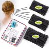 200 Stück Unsichtbarer Gewellter Schwarzer U-förmiger Haarspange Damen Metall Bobby Pin Barrette Frisur Styling-Werkzeuge Haarnadel Haarschmuck