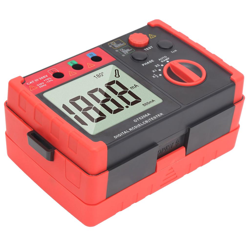 GT5206A Digital RCD (ELCB) Tester Leakage Protection Switch Detector Testing InstrumentAU Plug 220V
