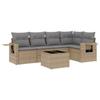 VidaXL Salon de Jardin avec Coussins 6 pcs, Canapés de Terrasse, Ensemble de Meubles de Patio, Mobilier d'Extérieur, Beige 3252476