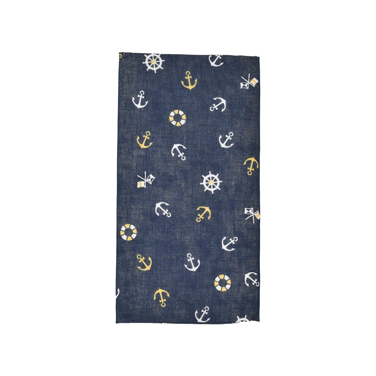 amife petit Tenugui hand cotton made in finish (Japanese towel), 100% gauze, Japan, fray-resistant (Marine pattern, navy)