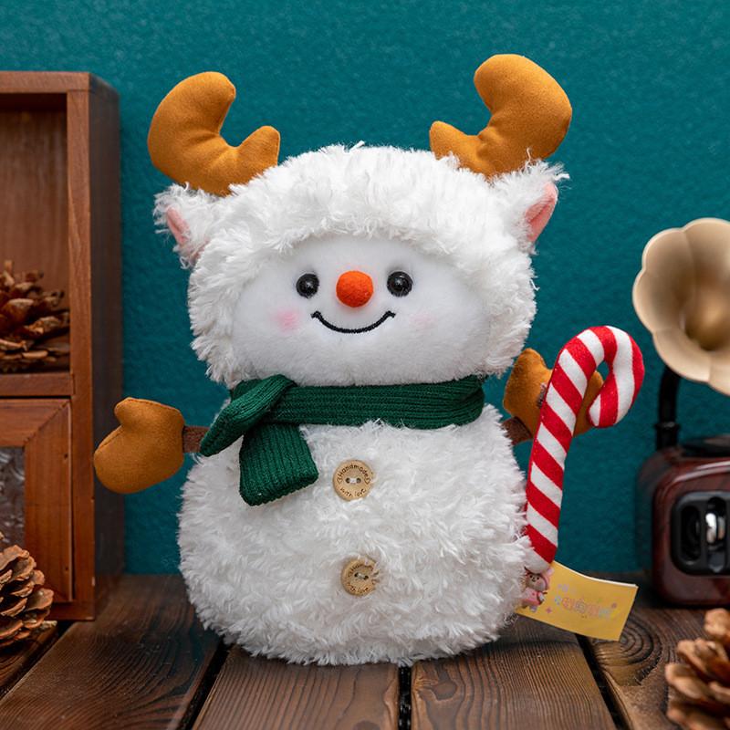 

Christmas Snowman Plush Toy With Short Pile Fur For Holiday Decor And Stress Relief ChristmasSnowman