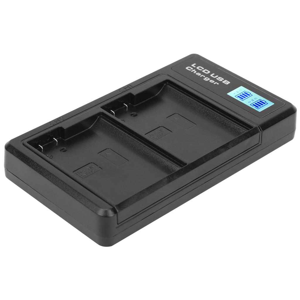 Charger with LCD Display Screen Dual Solt Charging Suitable for ENEL15 Camera Battery