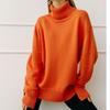 Women's  Winter Sweat  Oversized Turtleneck Sweater ,  Cozy Casual To Formal Formal Wear, White Sweater  Relaxed Fit for Lay