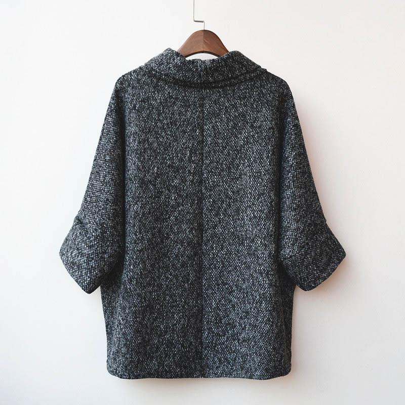 Sweater for Women Autumn Winter Thickened Warm Knitted Stretchy Long Sleeve High-neck Tops