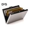 Slim Card Holder Holds Up To 10 Cards Stainless Steel Portable RFID Blocking Protects Privacy Card Wallet Lightweight Card Organizer