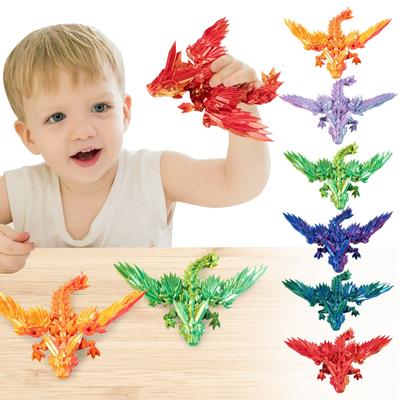 Drago misterioso, drago stampato in 3D, drago flessibile completamente articolato, giocattolo regalo stampato in 3D