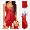 Ensemble de lingerie de nuit sexy en dentelle et satin, pyjama, lingerie sexy, ensemble de pyjama, nuisette érotique et chaude, costumes exotiques