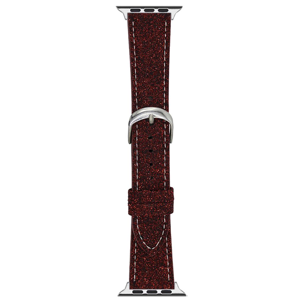 Adjustable Strap for Apple Watch Series 10 Ultra 9 8 7 SE 6 5 4 3 2 1 46mm 49mm 45mm 44mm 42mm Glitter Leather Watch Band