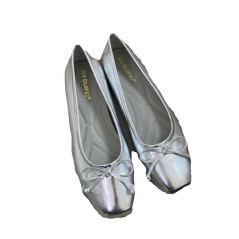 Square-toed Soft-soled Single-shoe Women's New Shallow-mouthed Flat Ballet Shoes