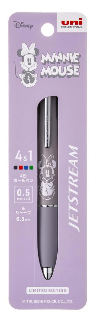 Mitsubishi Pencil Pen Jetstream Limited Edition Disney Minnie Mouse Lavender Multi-Function 4&1 0.5mm, (MSXE516D5PMNL)