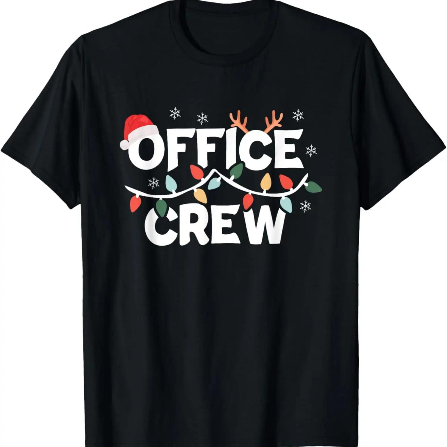 Office Crew School Admin Team Front Lady Squad Xmas Lover T-Shirt S чёрный