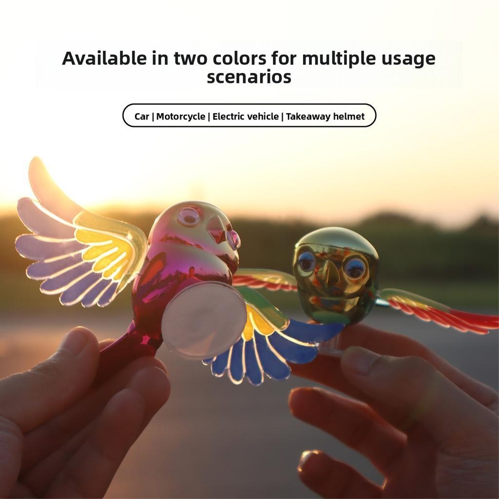 Flying bird, motorcycle car creative ornament wind plug-in car decoration simulation bird feng shui ornament